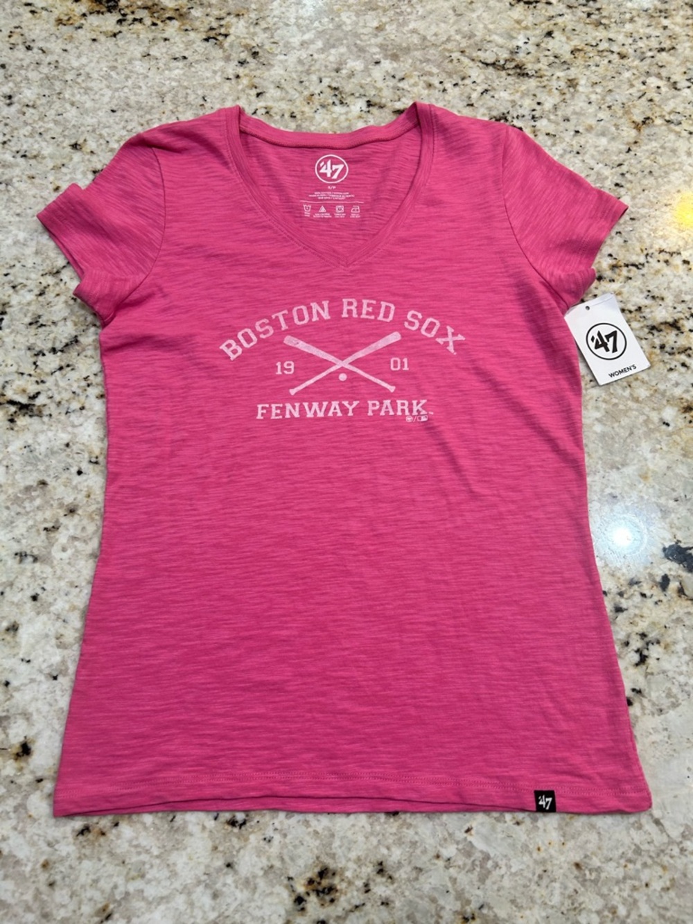 '47 Pink Branded Graphic Tee with Care Label